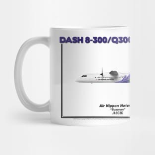 DeHavilland Canada Dash 8-300/Q300 - Air Nippon Network "Suzuran" (Art Print) Mug